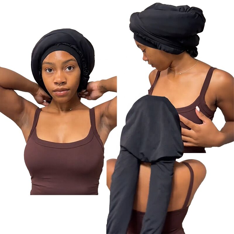 Pantyhose Sleeping Bonnet - Custom Logo Elastic Fabric for Long Hairstyles DreadLocks