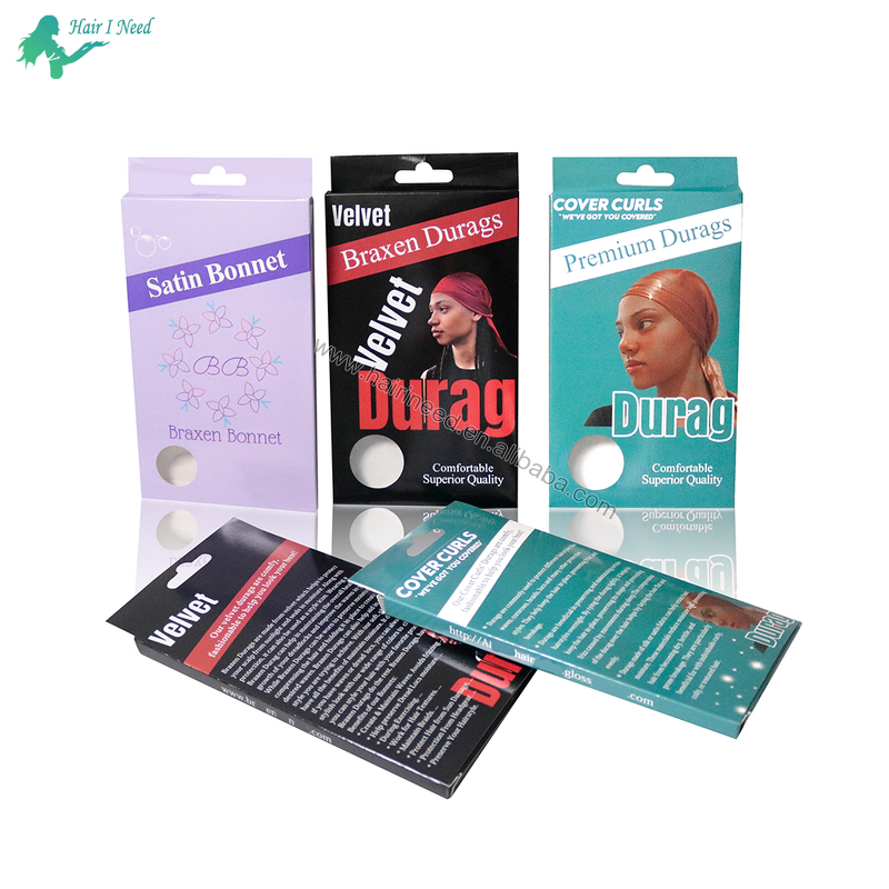 Bonnet Packaging Box - Custom Logo Hair Accessories Silk Satin with Private Logo