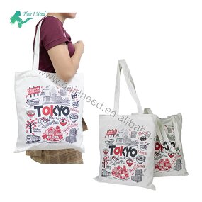 Tote Bag - Custom Portable Double Shoulder Cotton Canvas Color Printing Logo