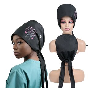 Surgical Hats - Adjustable Custom Private Label Satin Lined Cartoon Nursing Caps