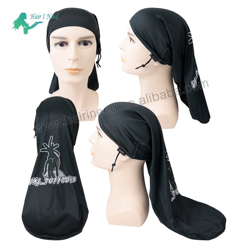 Dreadlocks Cap - Adjustable Customized Logo Printed for Men Women Long Bonnet