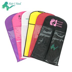 Wig Bags - Low MOQ Custom Logo PVC with Hanger Non Woven Zipper