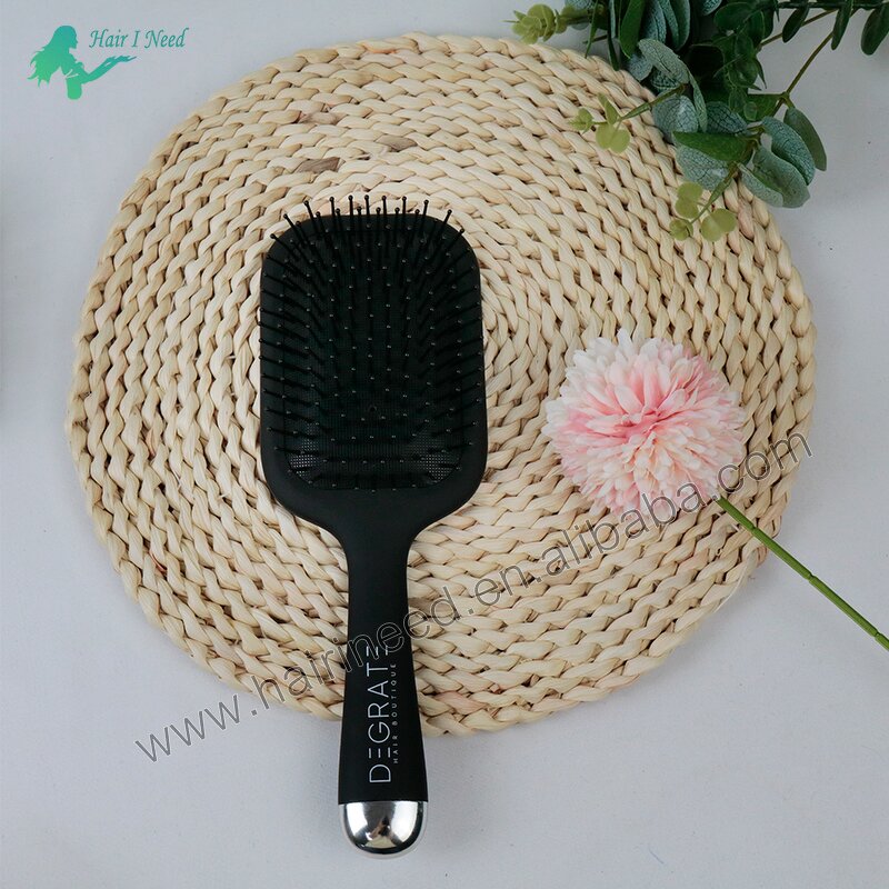 Hair Brush - Custom Logo Soft Cushion for Wet Dry Detangling Massager Plastic