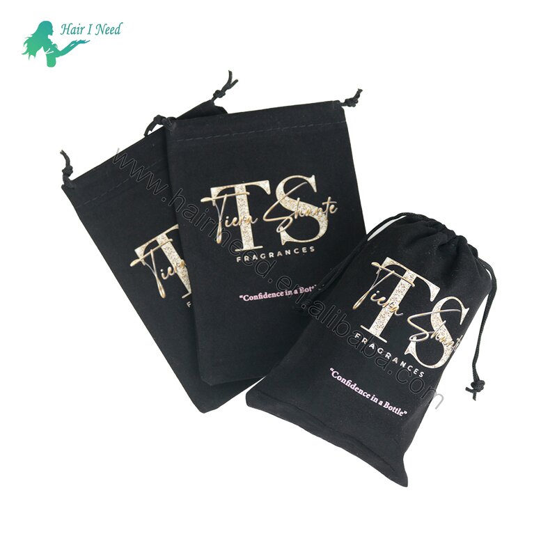 Drawstring Bag - Custom Color Size Printing Logo Velvet Flannel Wholesale