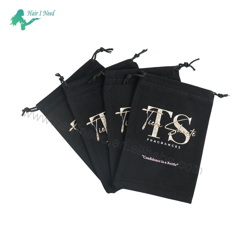 Velvet Drawstring Bag - Low MOQ Custom Luxury Logo Small Storage Pouch Gift