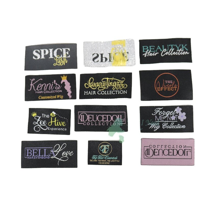 Woven Tags - Custom Clothing Labels Garments Brand for Wigs Apparel