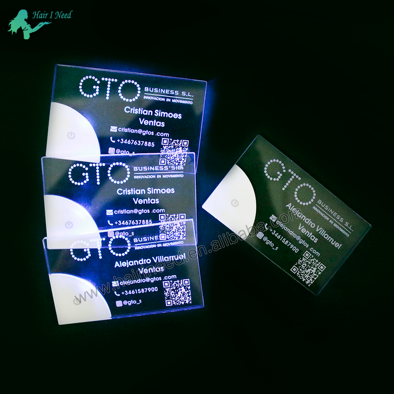 LED Business Card - Laser Engraved Light Custom Design Acrylic Luminescence Visiting