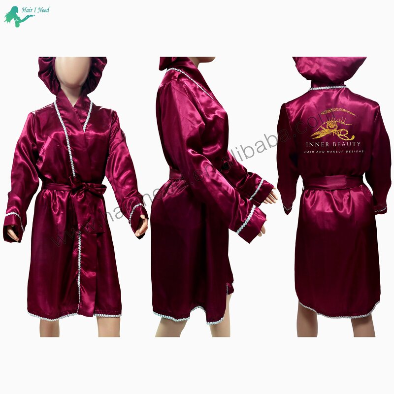 Robe - High Quality Wholesale Sexy Female Beauty Lace Ladies Satin Pajamas