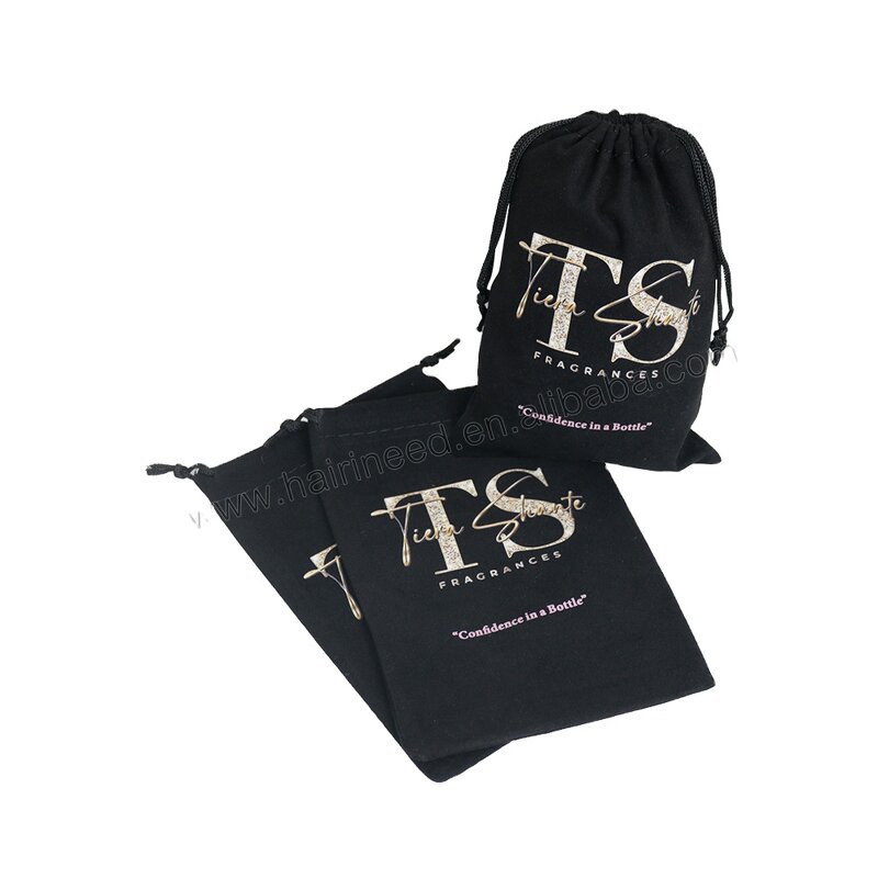 Drawstring Bag - Custom Color Size Printing Logo Velvet Flannel Wholesale