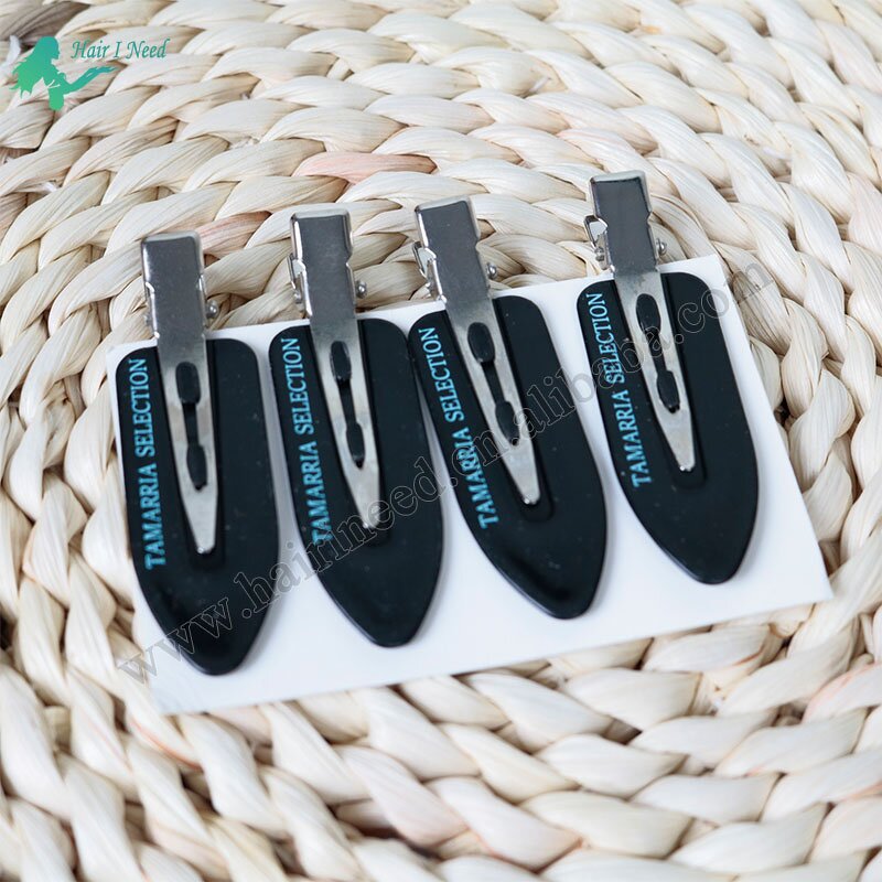 Hair Pins - Custom Logo 4pcs Set Creaseless No-Bend Clip for Girls Ladies