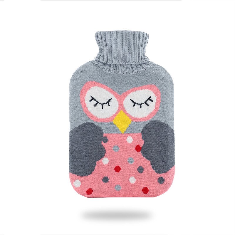 Silicone Portable Hot Water Bottle - Hot Water Bag with Knit Cover