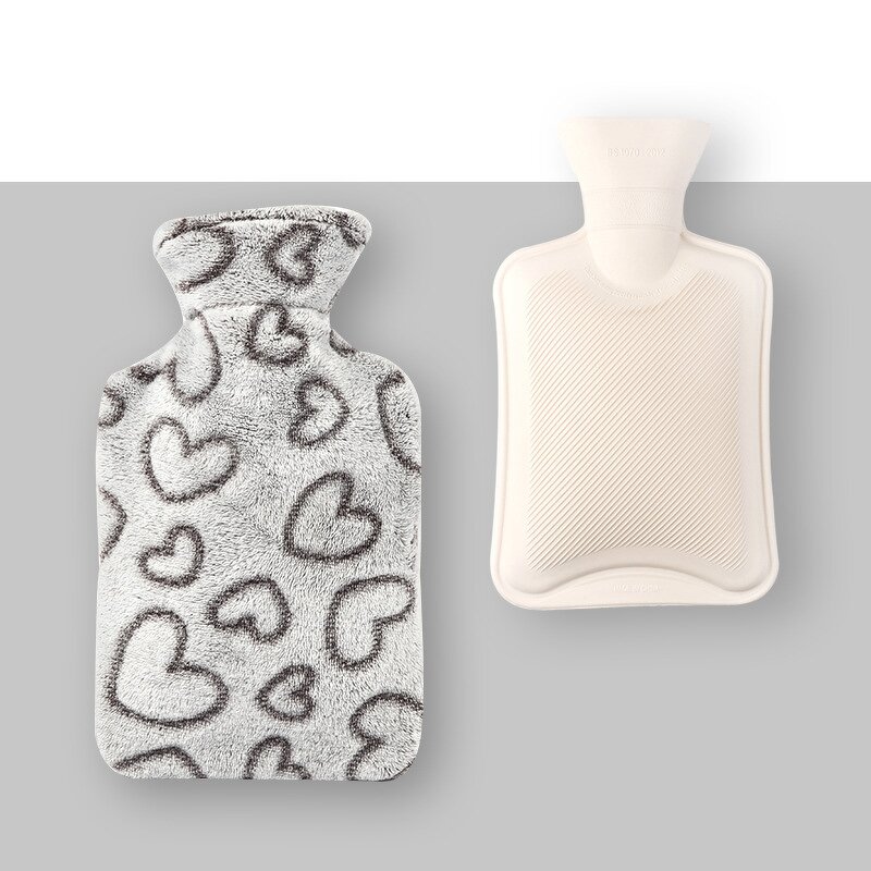 Silicone Portable Hot Water Bottle - Hot Water Bag with Knit Cover