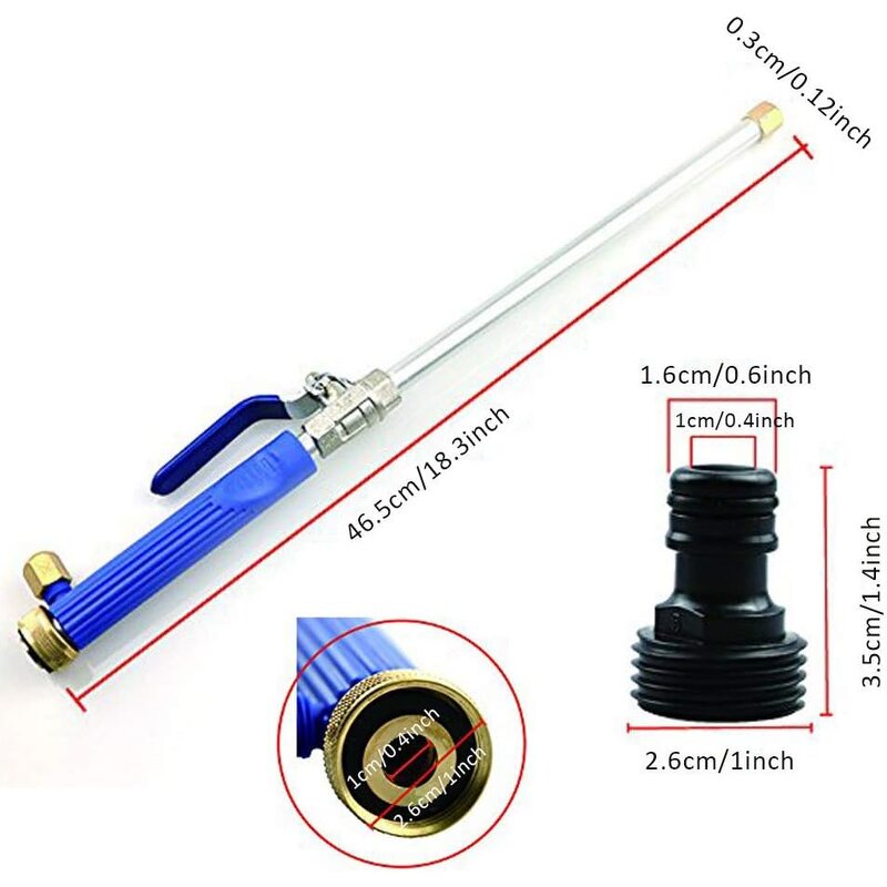 Jet High Pressure Washer Wand - Portable High Pressure Water Gun