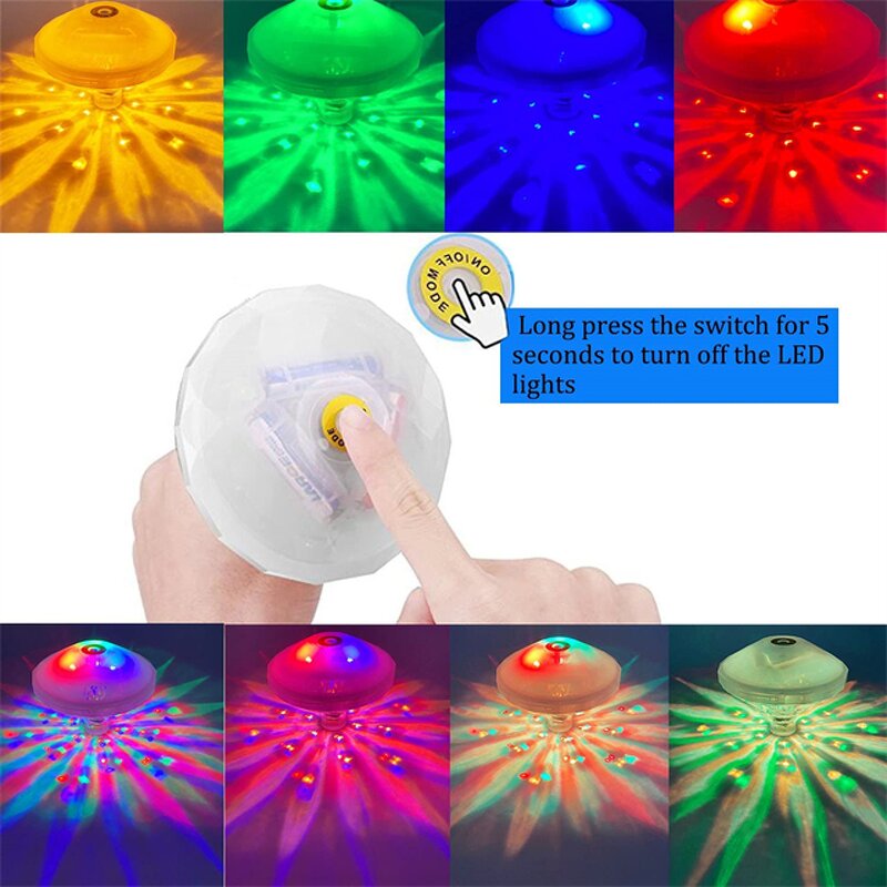 Swimming Pool Lights - Pool Accessories with 8 Modes for Disco Pool Party