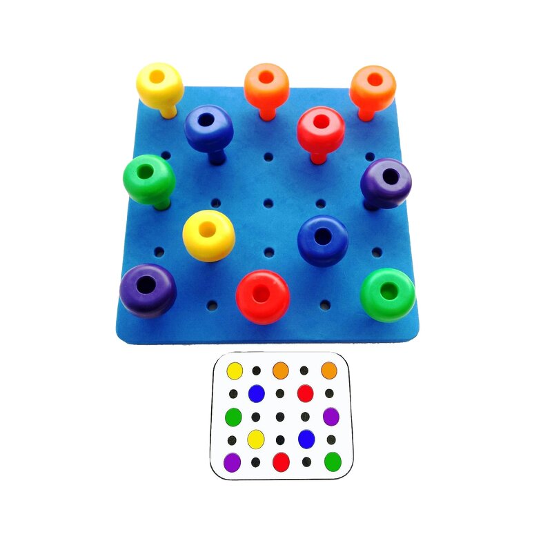 Peg Board Sensory Toys - Montessori Toy for Toddlers Fine Motor Skills