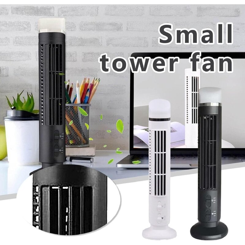 USB Portable Small Desk Fan with Night Light - 13in Fan Quiet Cooling