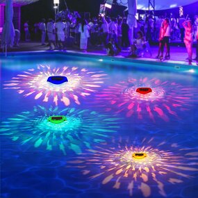 IP67 Waterproof Water Bleaching Lamp - Outdoor Colorful RGB LED Solar