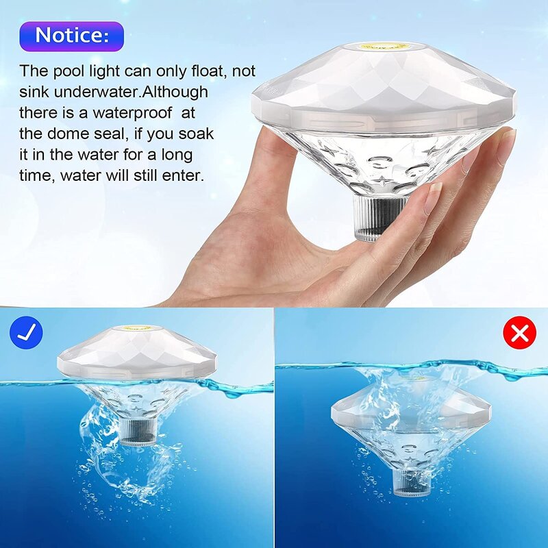 7 Modes Ornament Bathtub Pond Decor - Underwater Waterproof Lighting