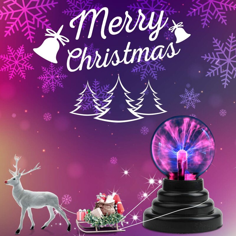 USB Powered Plasma Ball Lamp - Touch Sensitive ABS Nebula Sphere Globe