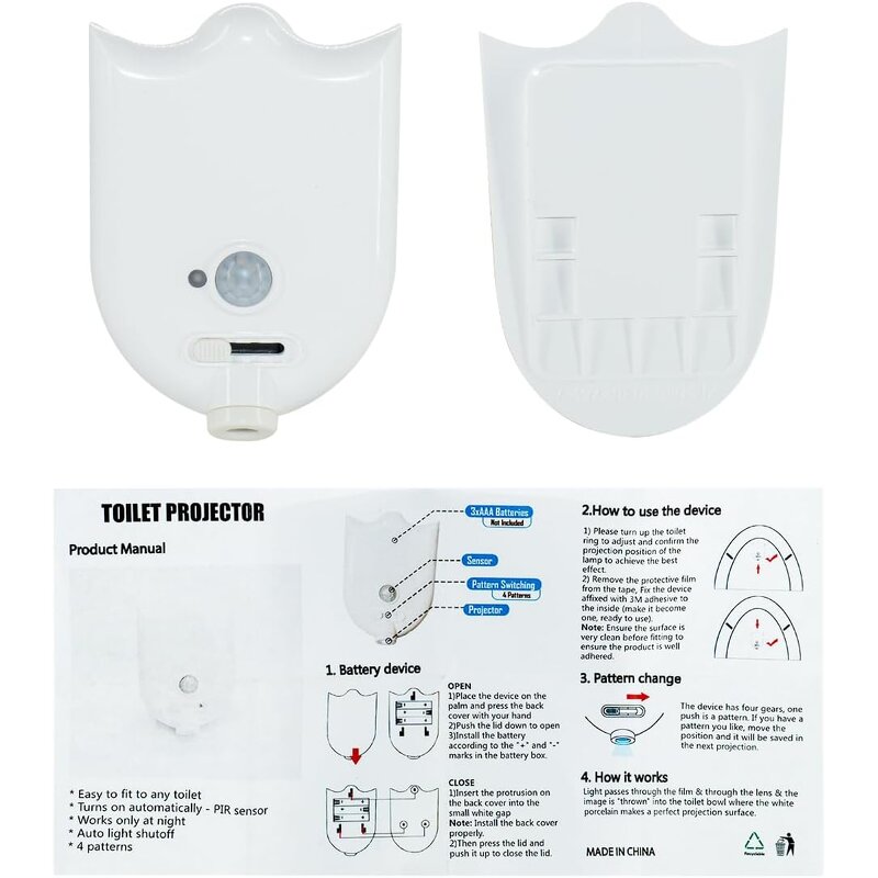 Potty Toilet Projector Light - Custom New Innovative Toilet Night Light