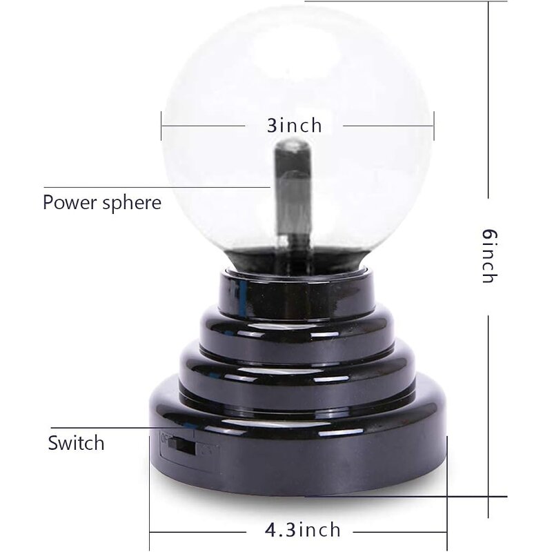 Purple Plasma Ball - Touch & Sound Sensitive Plasma Globe