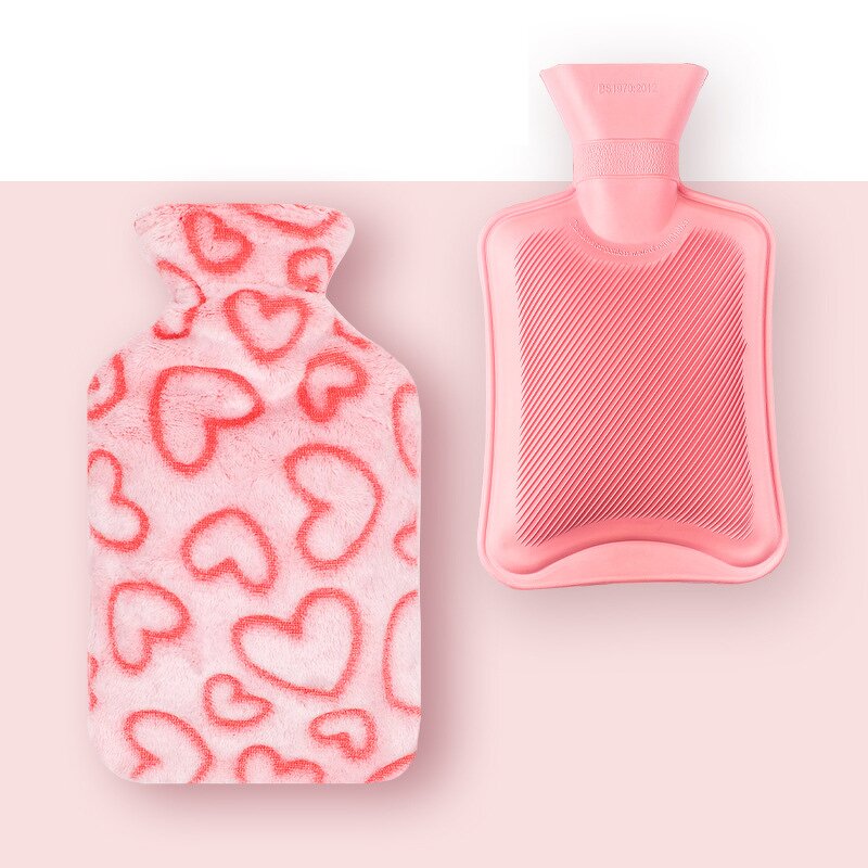 Silicone Portable Hot Water Bottle - Hot Water Bag with Knit Cover