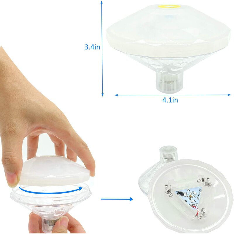 Swimming Pool Lights - Colorful Pattern for Bathroom Toys