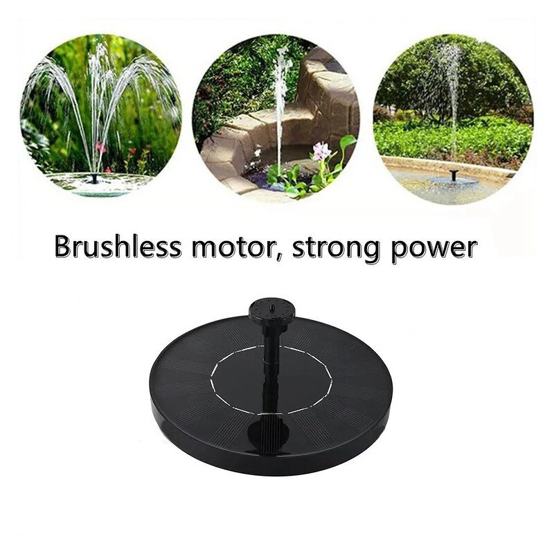 Solar Fountain with Easy Install Nozzle - Solar Powered Fountain Pump
