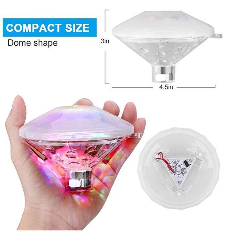 Floating LED Swimming Pool Lights - Bathtub Lights Colorful Outdoor Lighting