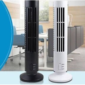 Vertical Bladeless Fan with 2 Speeds - USB Desktop Air Fan Mini Cooling