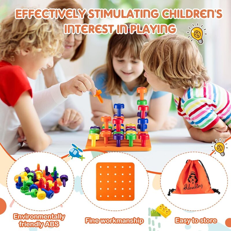 Plastic Hole Board Pegs Toy for Kids - European Hot-selling Teaching Toys