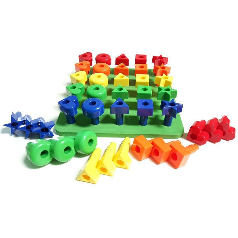 Peg Board Sensory Toys - Montessori Toy for Toddlers Fine Motor Skills