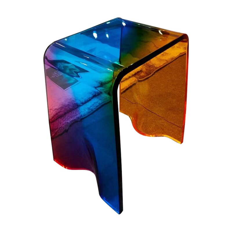 Acrylic Stool - New Hot Sale Rainbow Clear Colorful Living Room Changing Shoe Stool