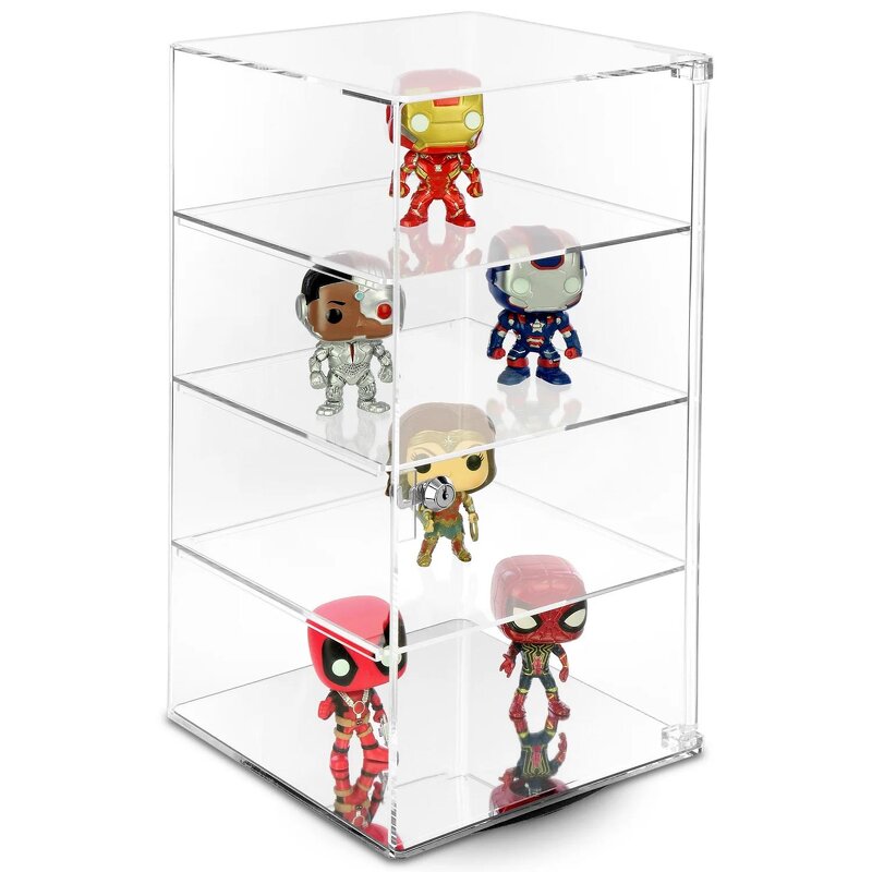 Acrylic Display Stand - Rotating Lockable Showcase Display Case