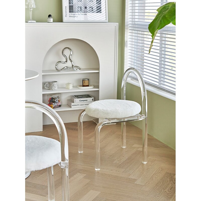 Acrylic Chairs - Nordic High Back Dining Chair Post Modern