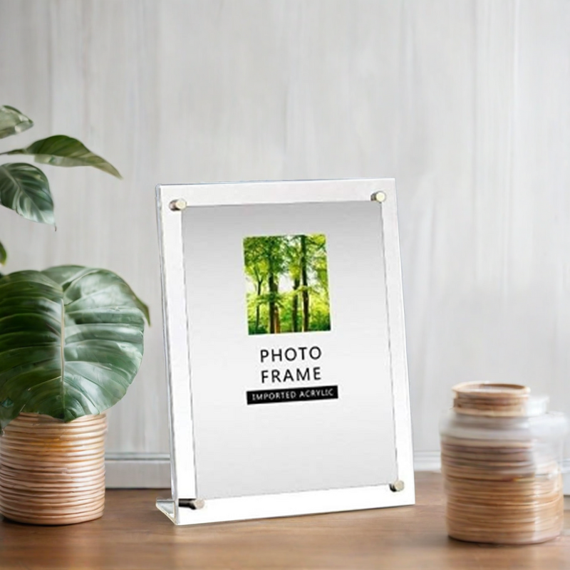 Photo Frame - Modern Acrylic 8.5x11 Free-Standing Desktop Plastic Craft