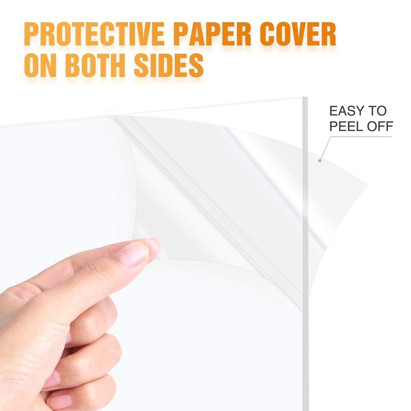 Acrylic Sheets - 5 X 7 Pieces Clear Extruded Plexiglass Plastic Europe Canvas Card