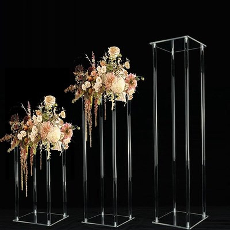 Wedding Flower Stand - Rectangle Acrylic for Table Centerpiece Event Decoration