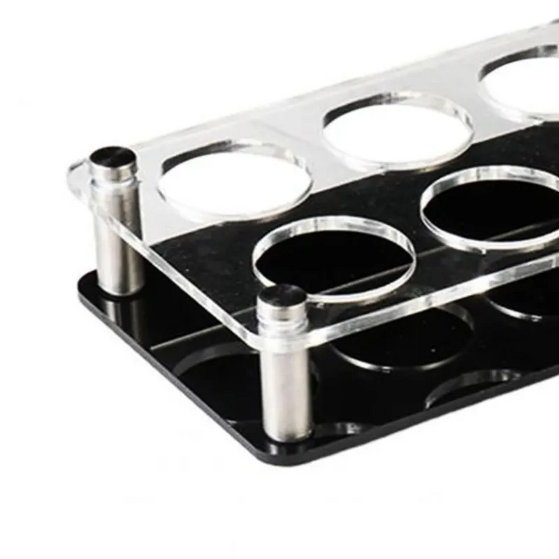 Wine Cup Holder - Transparent Clear Acrylic Heavy Base Lucite Shot Glass Rack