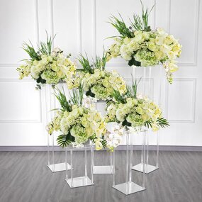 Wedding Flower Stand - Rectangle Acrylic for Table Centerpiece Event Decoration