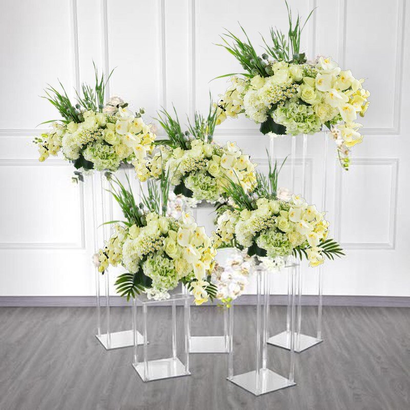 Wedding Flower Stand - Rectangle Acrylic for Table Centerpiece Event Decoration