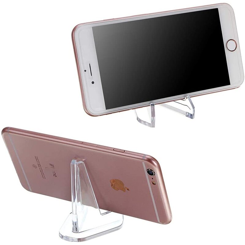 Easel Stands - 12 Packs Acrylic Clear Mini for Displaying Coins Pocket Watches Capsules