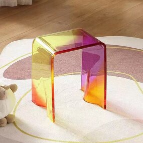 Acrylic Stool - New Hot Sale Rainbow Clear Colorful Living Room Changing Shoe Stool