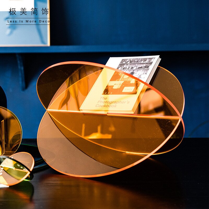 Display Rack - Acrylic Store Stand Book Shelf Transparent Plastic Customized Nordic