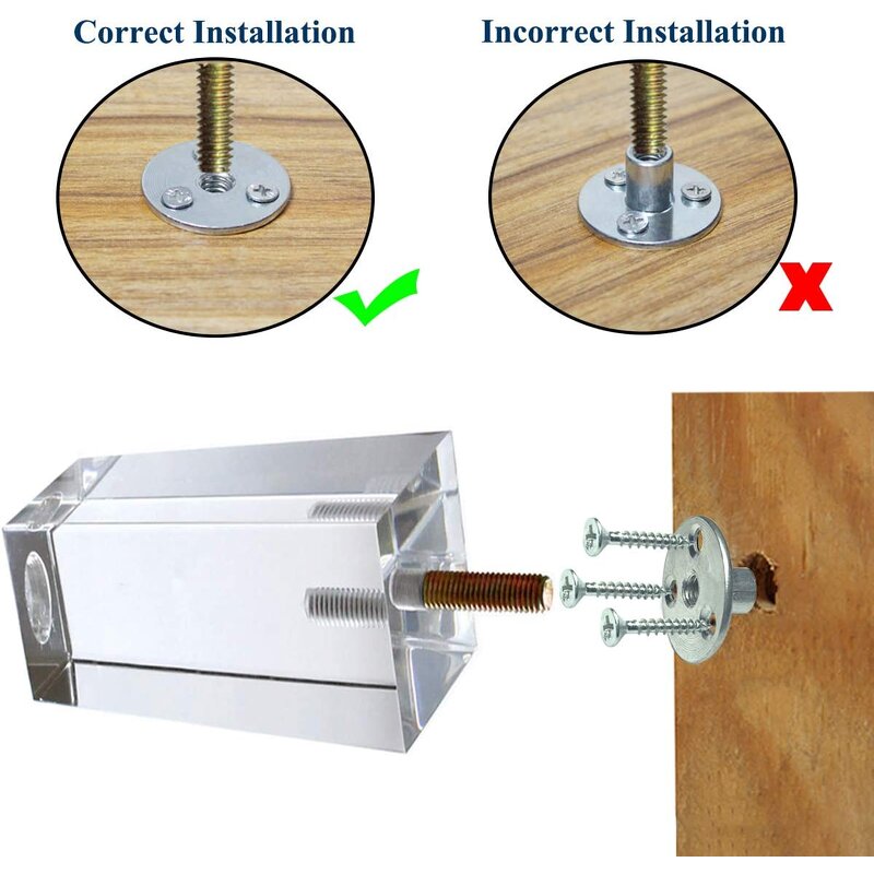 Furniture Legs - Acrylic Transparent Crystal Feet Modern for Sofa Dining Table Cabinet