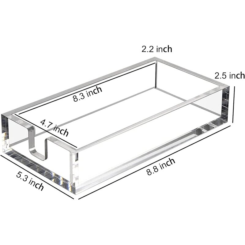 Napkin Holder - Craft Acrylic Guest Towel Clear Bathroom Paper Hand Towels Storage Tray