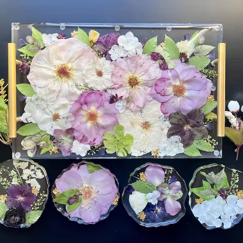 Acrylic Tray - Rectangle for Wedding Flower Preservation Bridal Bouquet Pressed Frame