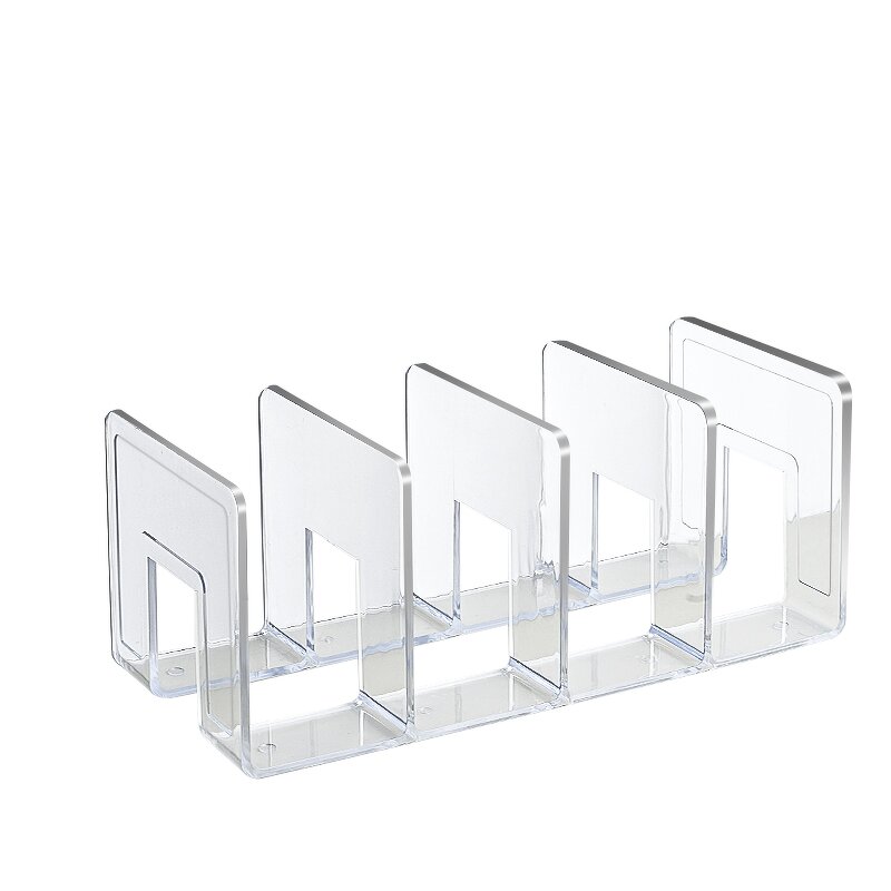 Book Organizer - Modern Acrylic Desktop Expandable Bookends for Home Office School