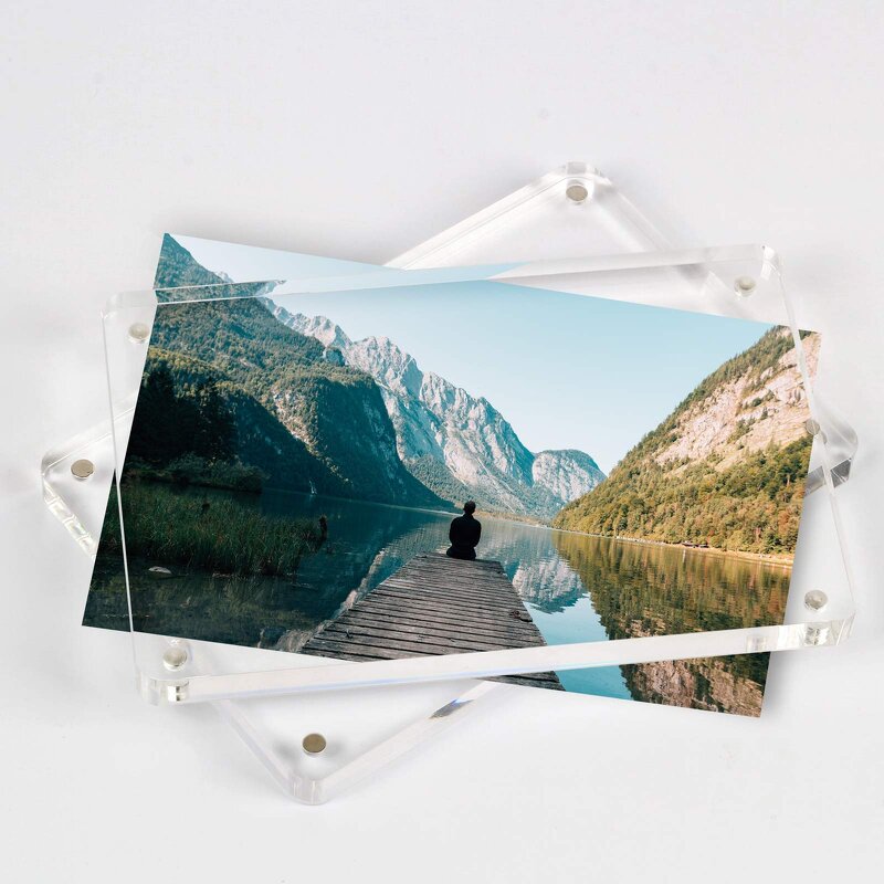 Picture Photo Frame - Wholesale Custom Size 4x6 Inch Clear Acrylic Magnetic Tabletop