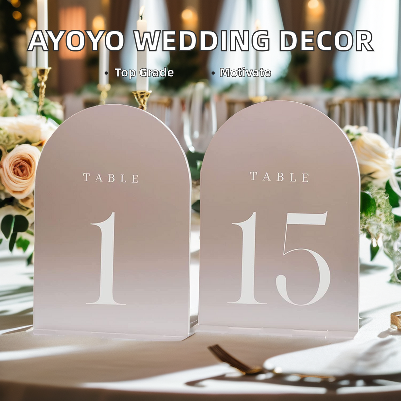 Table Numbers - AYOYO OEM Modern Wedding Centerpieces Clear Acrylic for Stylish Decor